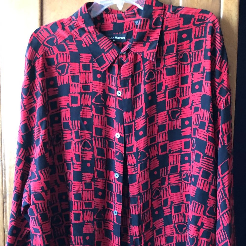 MENS VINTAGE SILK SHIRT